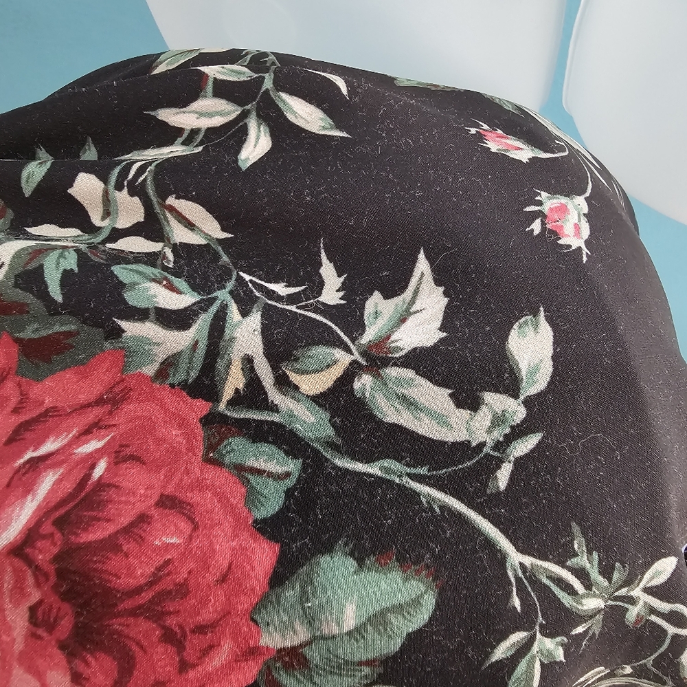 Vixen By Micheline Pitt Floral Black Midi Skirt - Picture 6 of 6